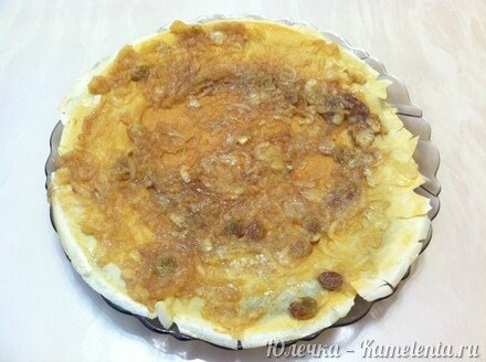 Приготовление рецепта Блинный пирог с яблоками и бананами шаг 15