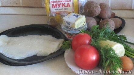 Приготовление рецепта Рыба с овощами в картофельной тарелке шаг 1