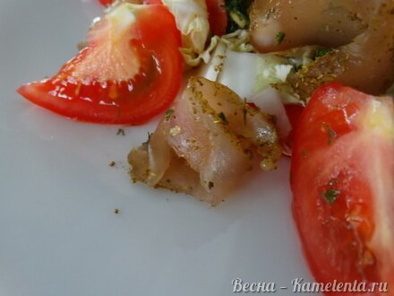 Приготовление рецепта Салат овощной с вяленой куриной грудкой шаг 15