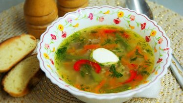Рецепт Суп с пшеном и зеленой фасолью
