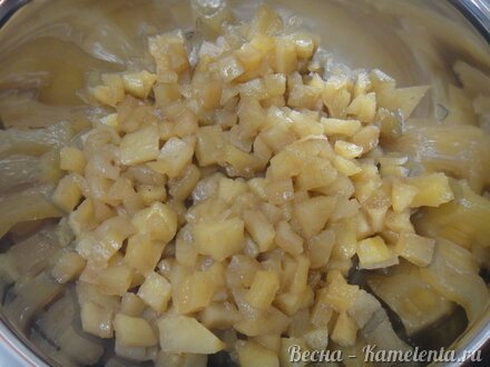 Приготовление рецепта Яблоки с творожным сыром, мёдом и мюслями шаг 10